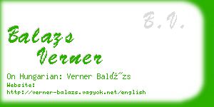 balazs verner business card